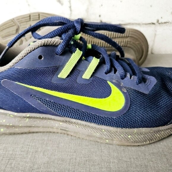 Nike Downshifter 9 RW CI3440-400 Blue Electric Green Running - Picture 9 of 11